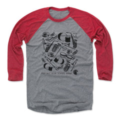 Mens Baseball T-Shirt Red / Heather Gray