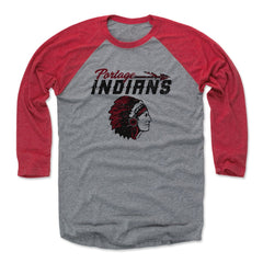 Mens Baseball T-Shirt Red / Heather Gray