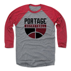 Mens Baseball T-Shirt Red / Heather Gray