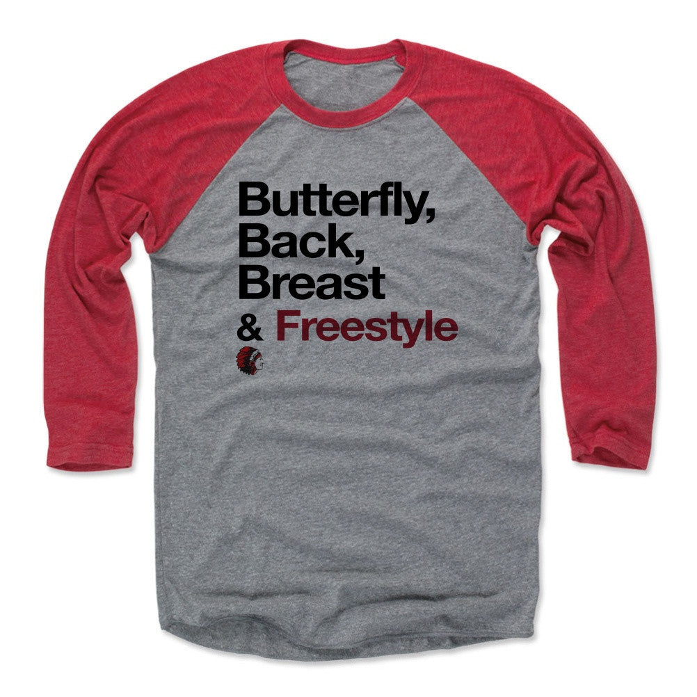 Mens Baseball T-Shirt Red / Heather Gray