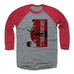 Mens Baseball T-Shirt Red / Heather Gray