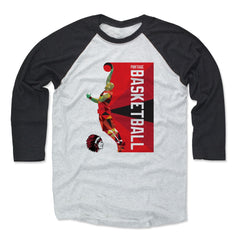 Mens Baseball T-Shirt Black / Ash