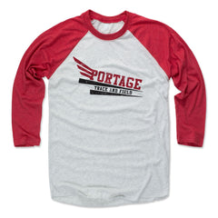 Mens Baseball T-Shirt Red / Ash