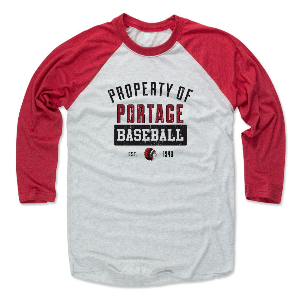 Mens Baseball T-Shirt Red / Ash