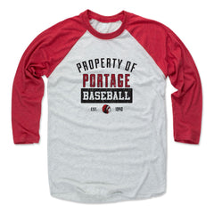 Mens Baseball T-Shirt Red / Ash