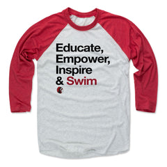 Mens Baseball T-Shirt Red / Ash
