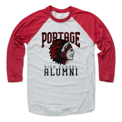 Mens Baseball T-Shirt Red / Ash