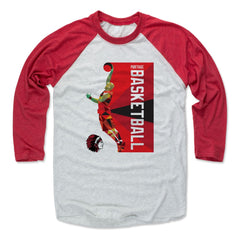 Mens Baseball T-Shirt Red / Ash